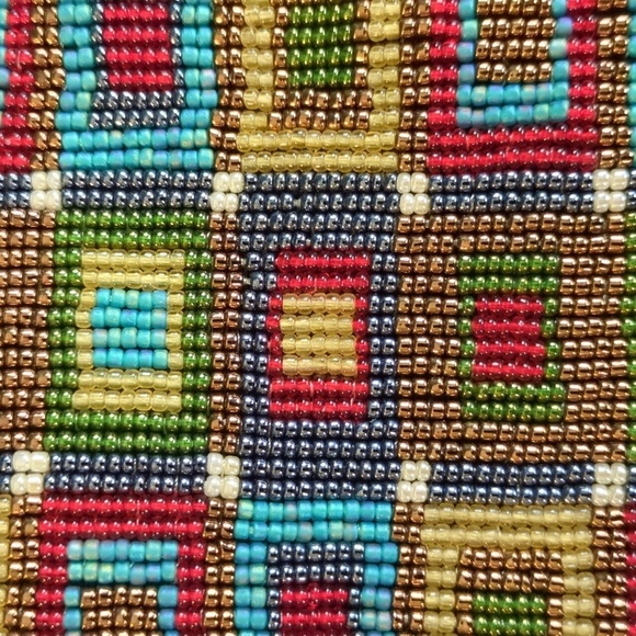 Brighton Beaded, Red Leather, Crossbody Mini-Bag - Picture 9 of 17